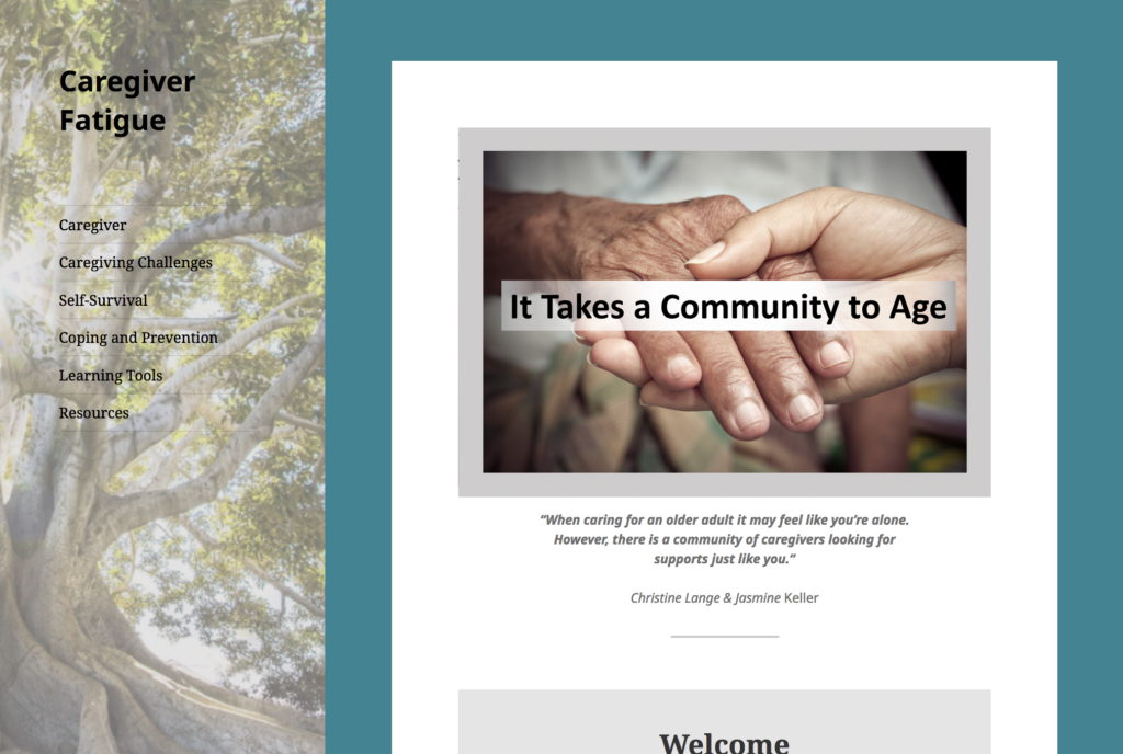 Infographic titled “Caregiver Fatigue” with visual elements representing stress factors, symptoms, and self-care tips, arranged around a central figure to illustrate the emotional impact on caregivers.